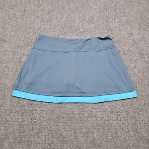 Bolle Athletic Skort Womens Large Gray Blue Layered Tennis‎ Golf Activewear